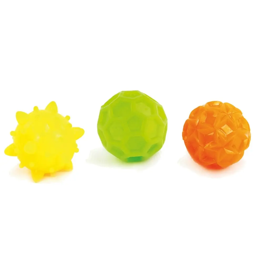 4x Fumfings 7cm Light Up Galaxy Bounce Balls Kids Sensory Fun Toy 3y+ Assorted