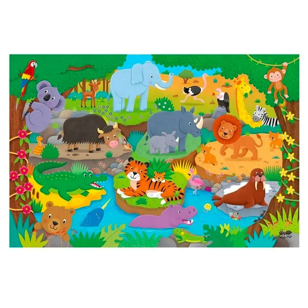 Galt 60 x 90cm Alphabet Animals Zoo Kids/Children Educational Giant Floor Puzzle