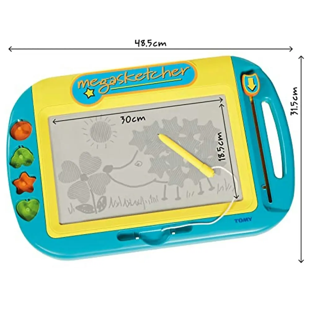 TOMY 40 x 31.8cm Megasketcher Motorised Magnetic Drawing Board Kids/Childrens 3+