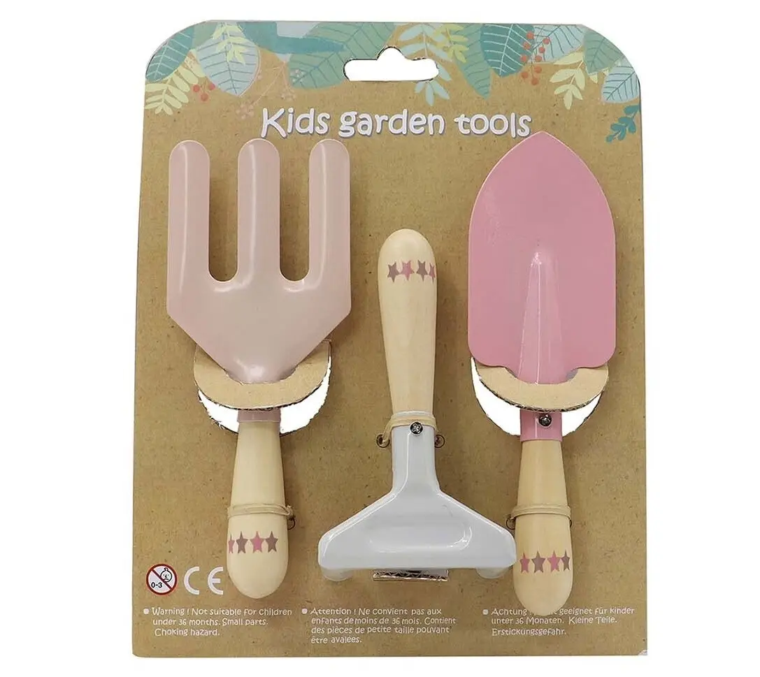 3pcs Kaper Kidz Calm & Breezy Kids Garden Tool Set Pink Children's Toy 3yrs+