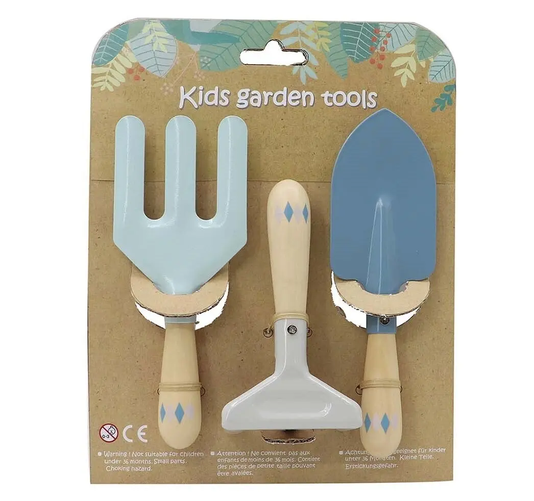 3pcs Kaper Kidz Calm & Breezy Kids Garden Tool Set Blue Children's Toy 3yrs+