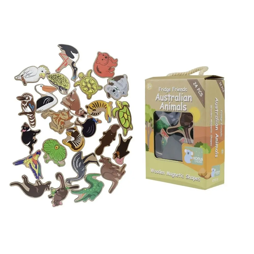 24pc Koala Dream Fridge Friends Magnetic Australian Animals Baby Learning Toy 3+