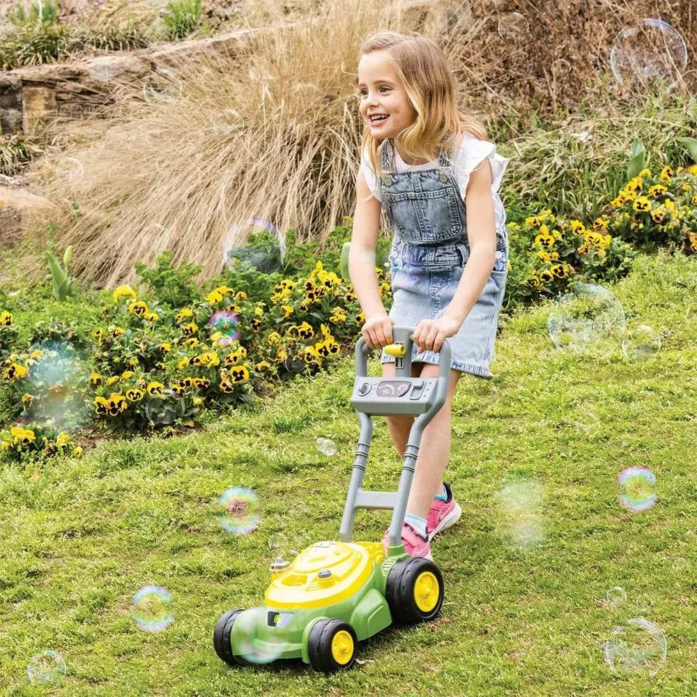 John Deere Bubble-N-Go Lawn Mower & Bubble Solution Kids Toy 118ml 3Y+