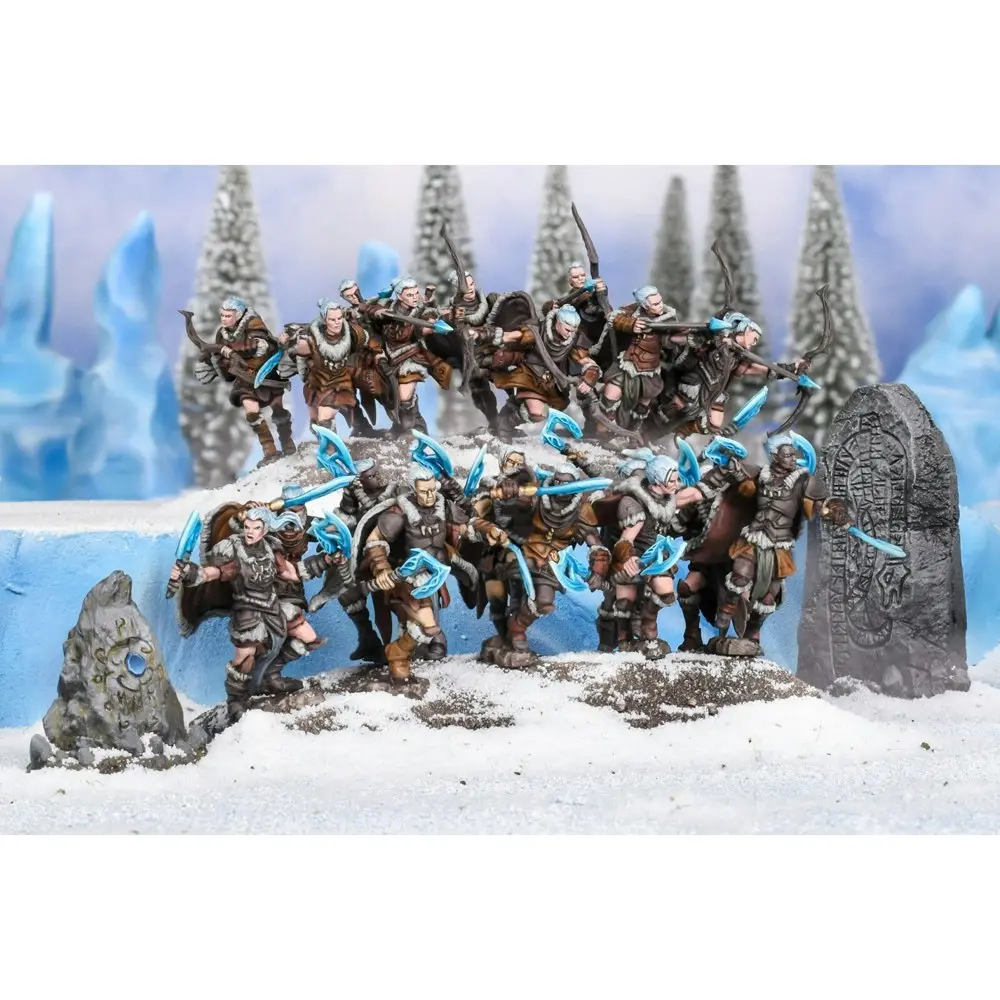 Kings of War Northern Alliance Icekin Hunter/ Berserker Regiment Miniature Toy