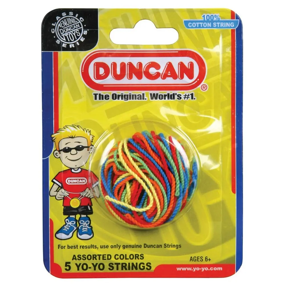 4x 5PK Duncan Yo Yo Cotton Replacement Multicolour Strings Toy Kids/Children 6y+