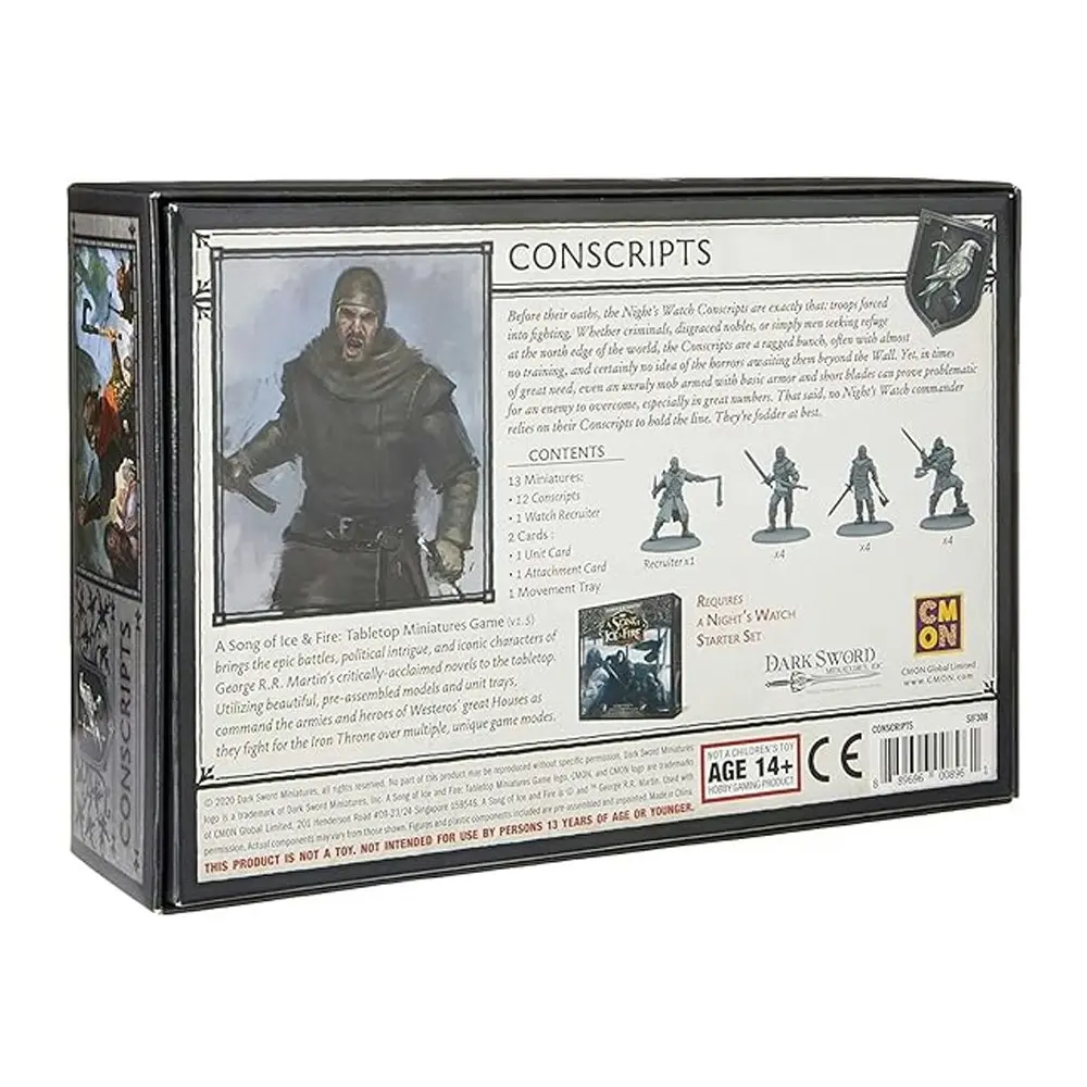 CMON A Song Of Ice & Fire Tabletop Miniatures Game Figure TTRPG Conscripts 14y+