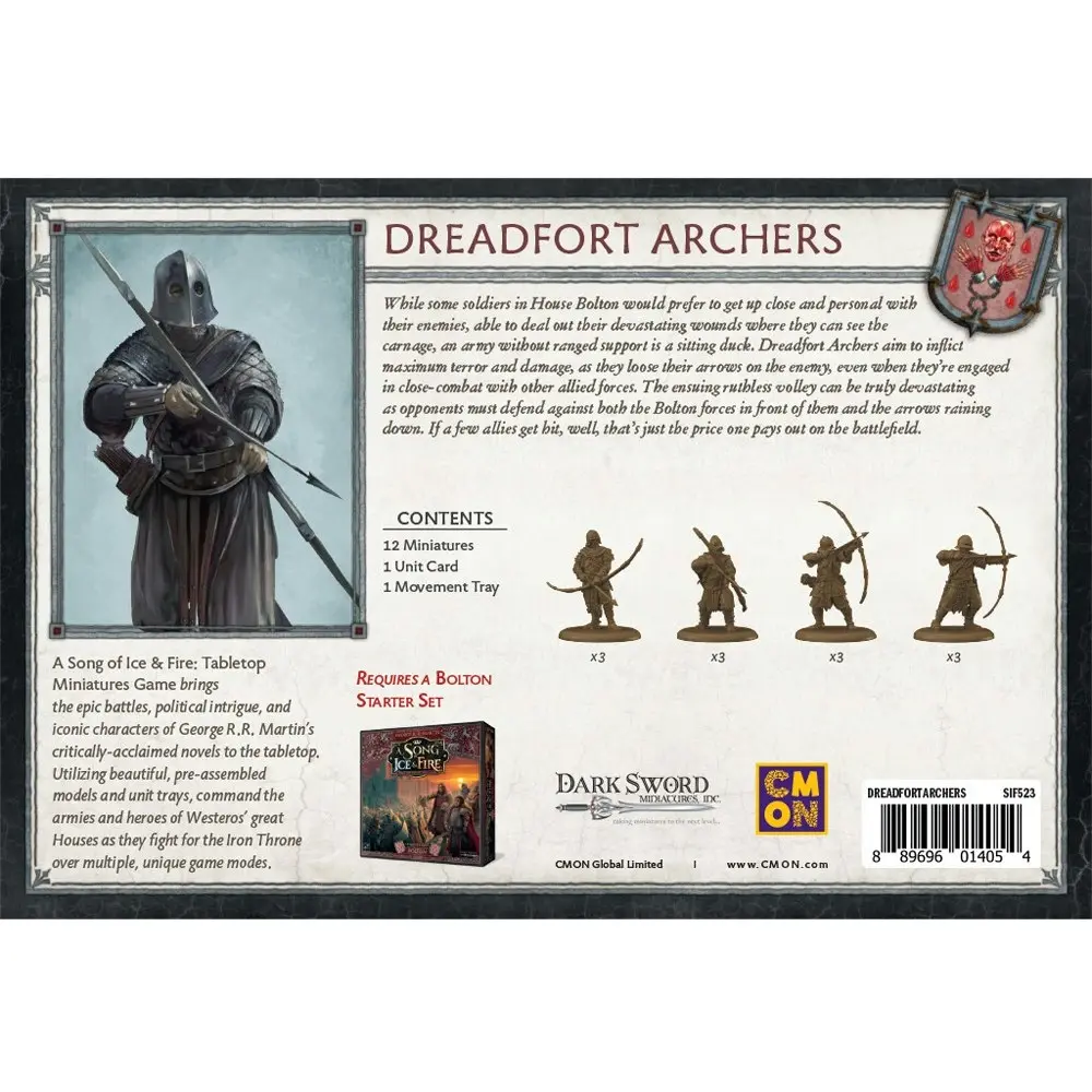 CMON A Song Of Ice & Fire Tabletop Miniatures Game Figure Dreadfort Archers 14y+