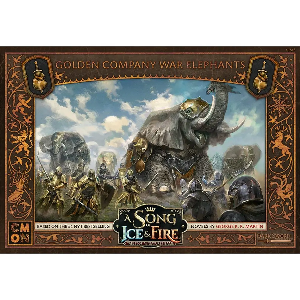 CMON A Song Of Ice & Fire Tabletop Miniatures Game Golden Company Elephants 14y+