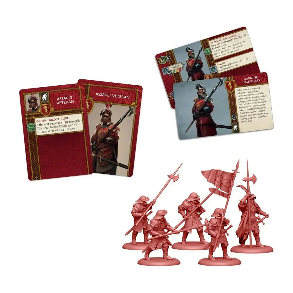 CMON A Song Of Ice & Fire Miniatures Game Figure TTRPG Lannister Halberdiers 14+