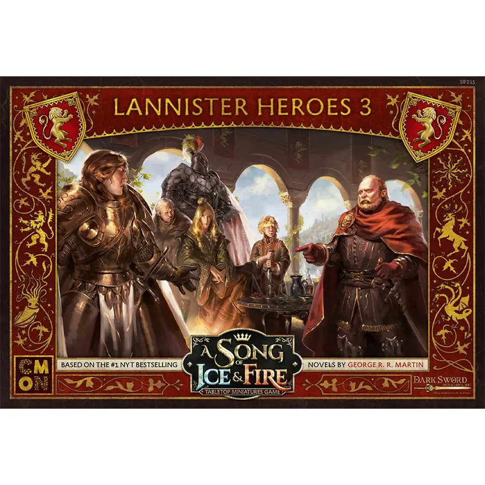 CMON A Song Of Ice & Fire Miniatures Game Figure TTRPG Lannister Heroes 3 14y+