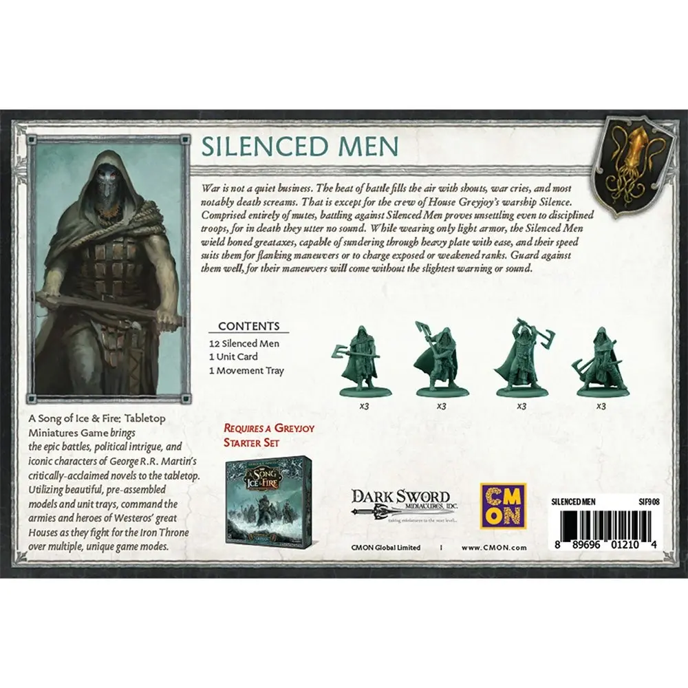 CMON A Song Of Ice & Fire Tabletop Miniatures Game Figure Silenced Men 14y+