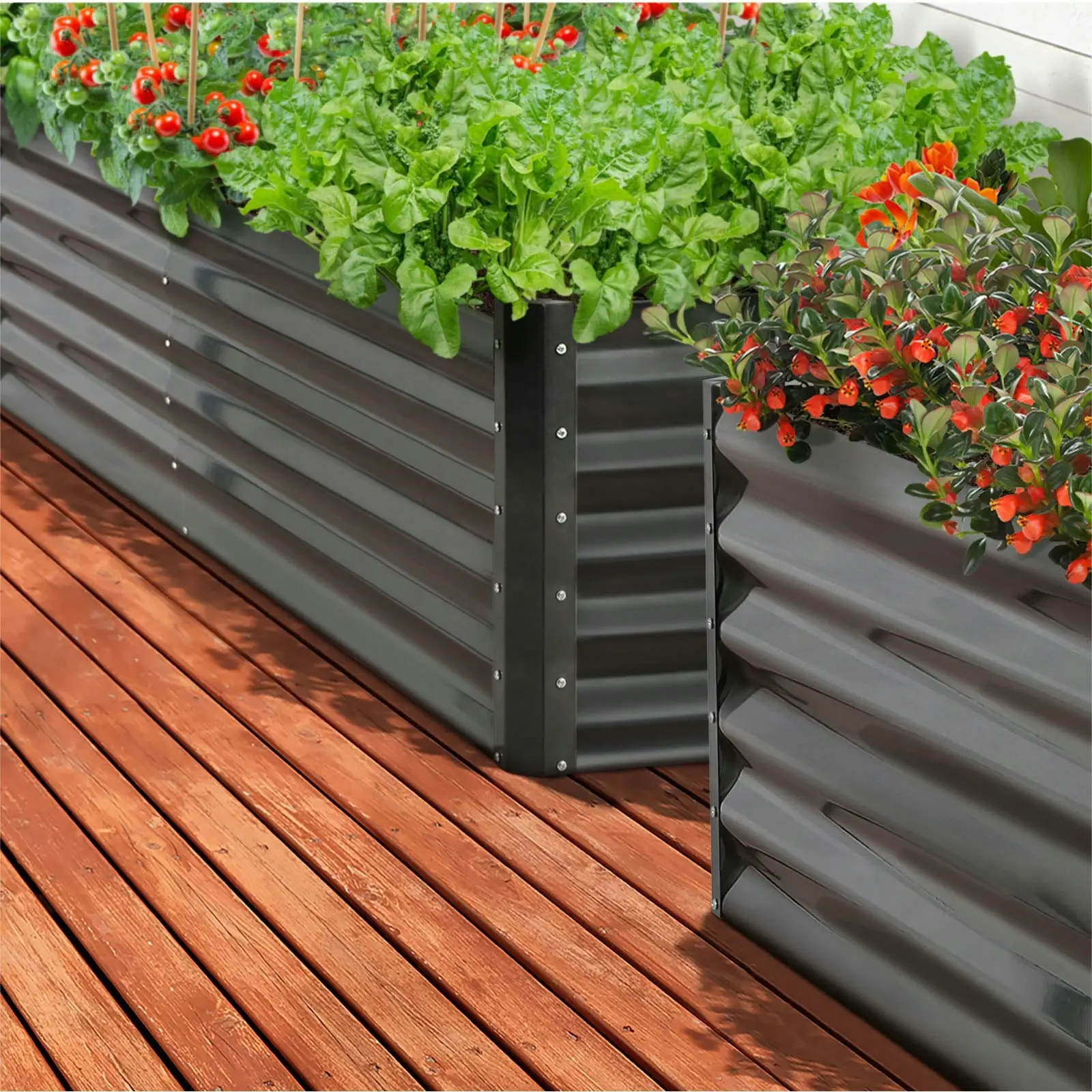 Livsip Garden Bed Kits Raised Instant Planter 320x80x45CM Galvanised Steel