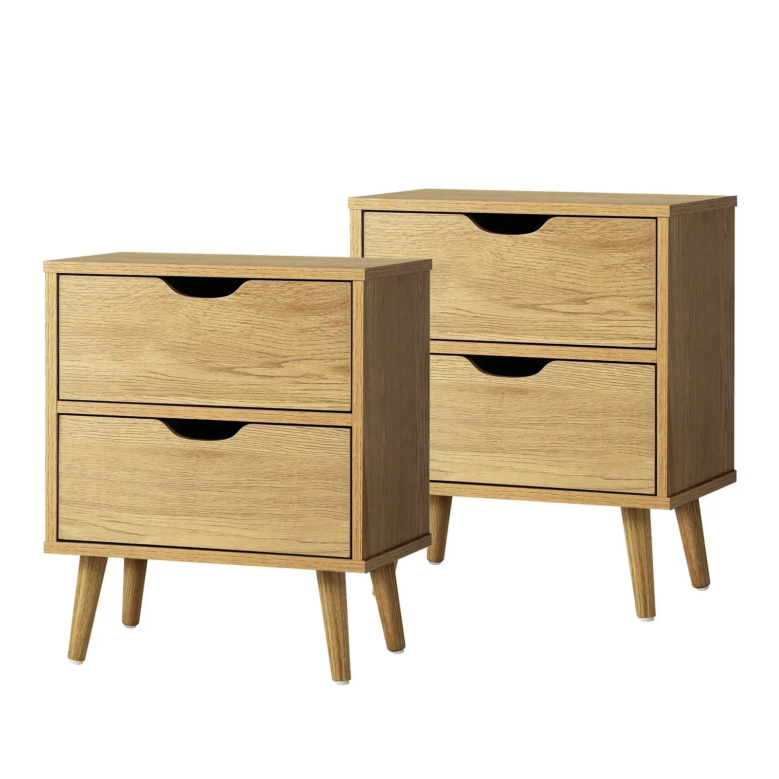 Oikiture 2 X Bedside Tables Side Table Bedroom Furniture Wooden