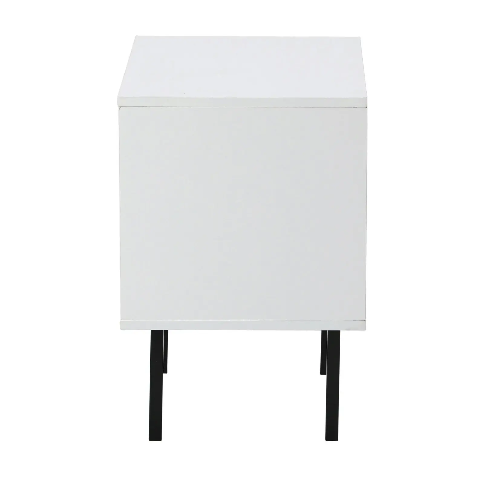 Oikiture 2X Bedside Tables Cabinet Storage Nightstand Glass Door Bedroom White