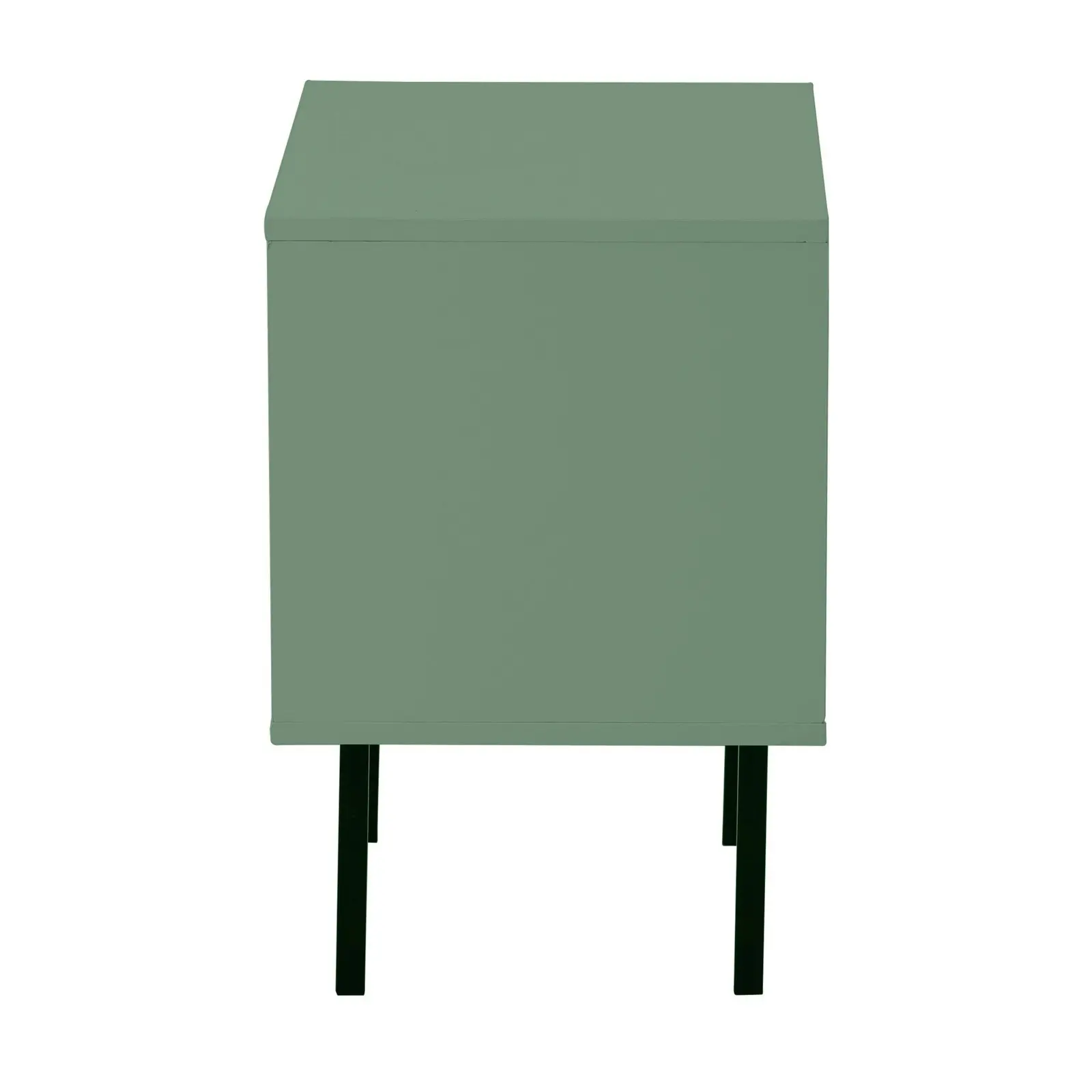 Oikiture 2X Bedside Tables Cabinet Storage Nightstand Glass Door Bedroom Green