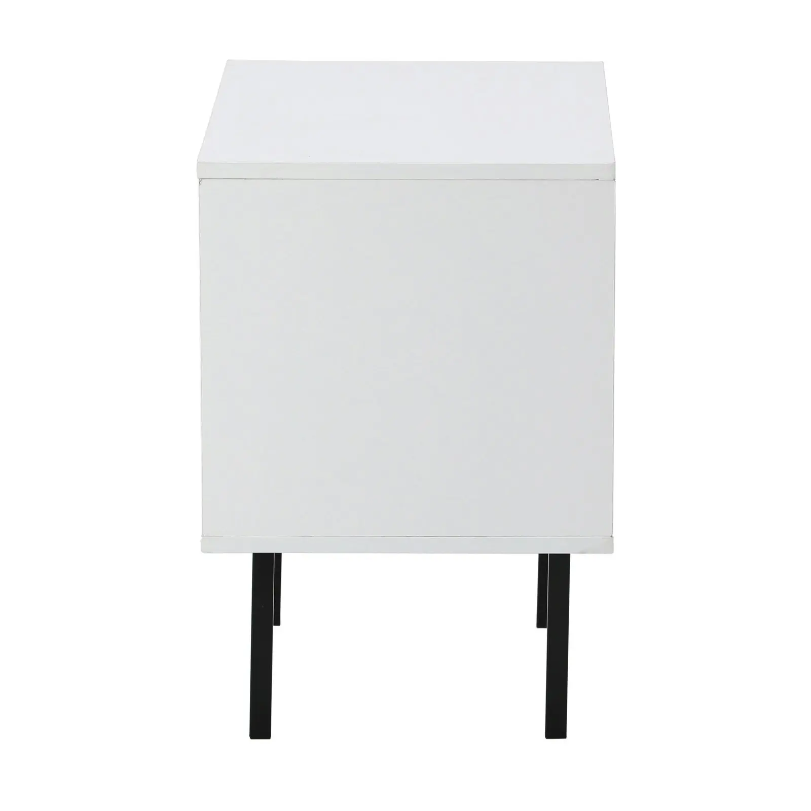 Oikiture Bedside Tables Nightstand Storage Cabinet Side End Table Wood White