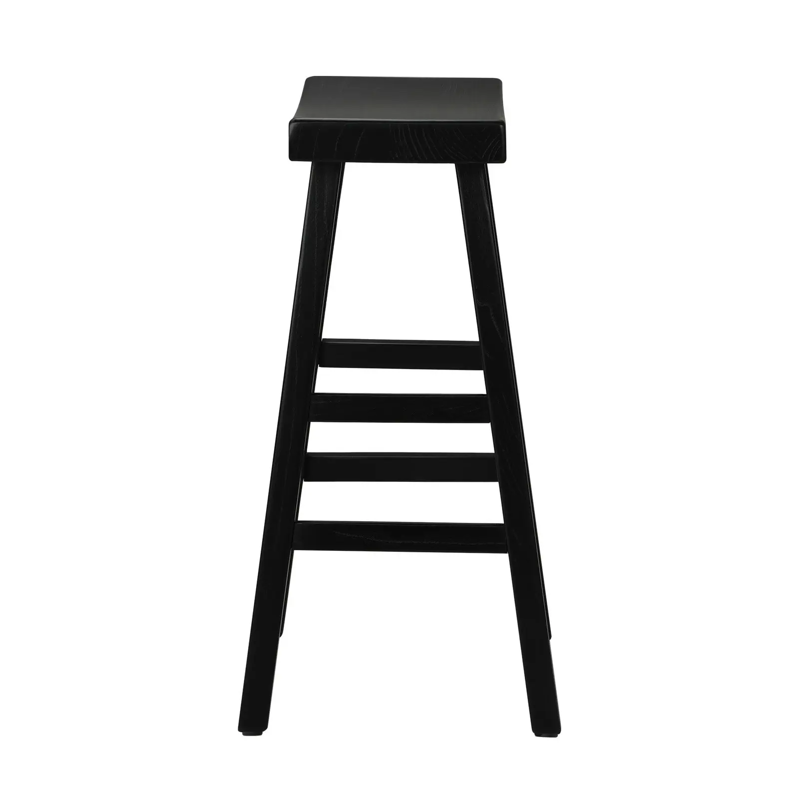 Oikiture Bar Stools Kitchen Stool Wooden Counter Chairs Barstools Black