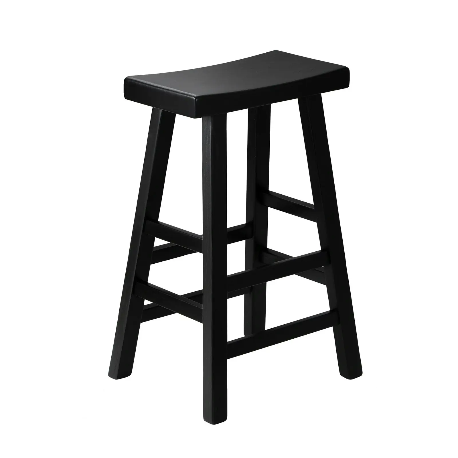 Oikiture Bar Stools Kitchen Stool Wooden Counter Chairs Barstools Black