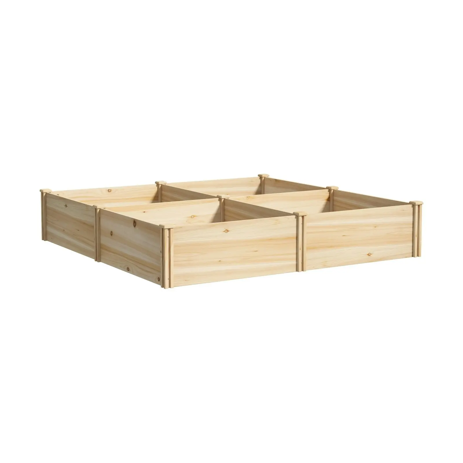 Livsip Garden Bed Raised Set of 4 80x80x30cm Wooden Planter Box Container