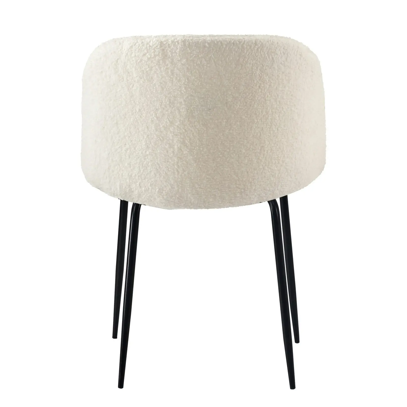 Oikiture Dining chairs Upholstered Sherpa White