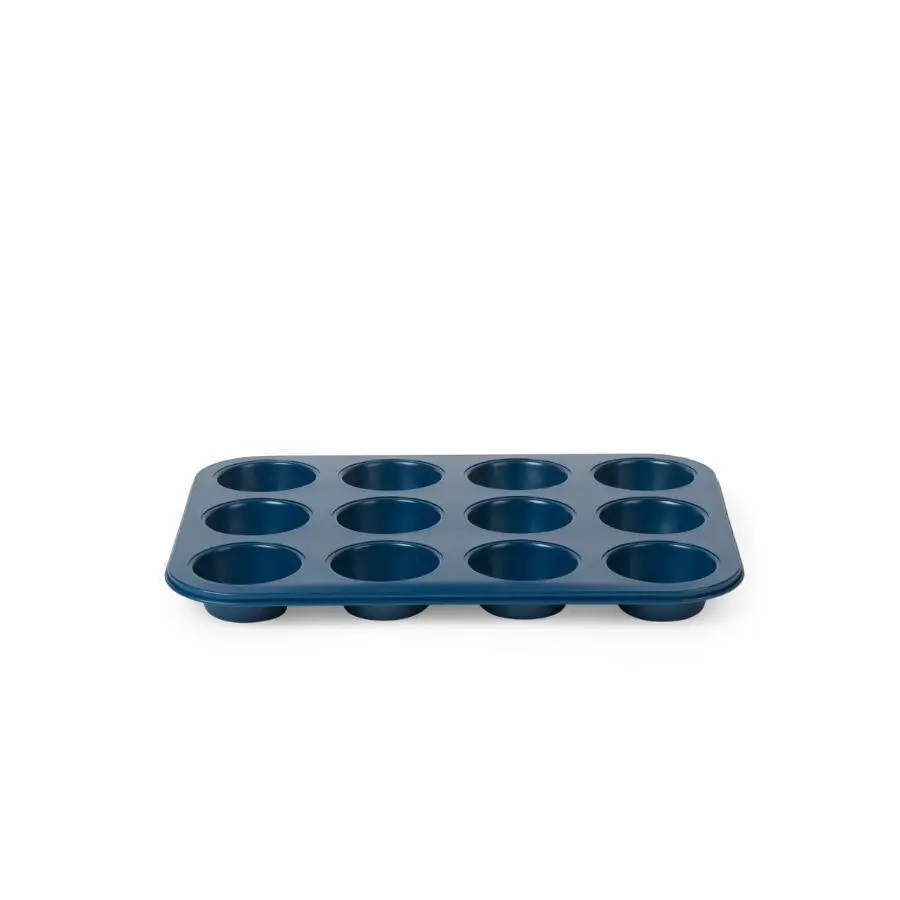 4x Salter Indigo 12 Cup Muffin Cooking/Baking Pan/Tray Carbon Steel Home Cooking