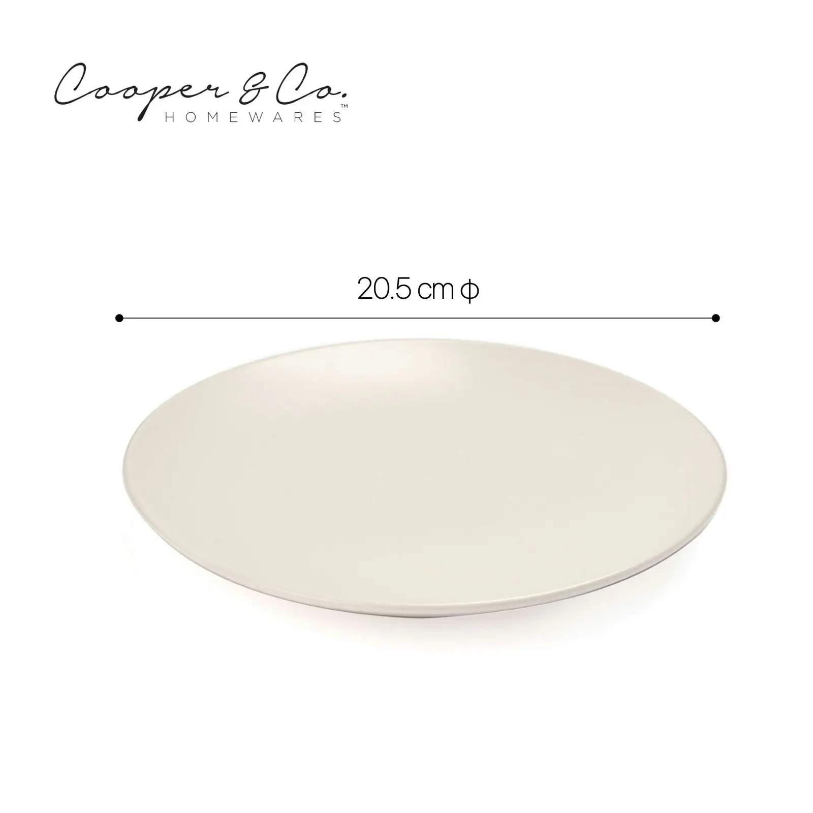 6pc Cooper & Co 21cm Annisa Dinnerware/Tableware Side Plate Beige/White Set