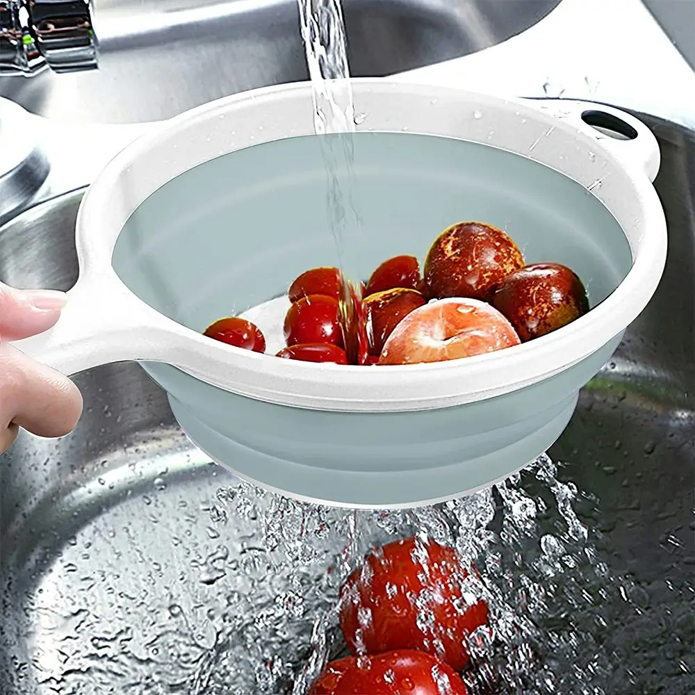 Collapsible 33x24cm Colander Drying/Drainer Fruit/Pasta/Food Kitchen/Camping