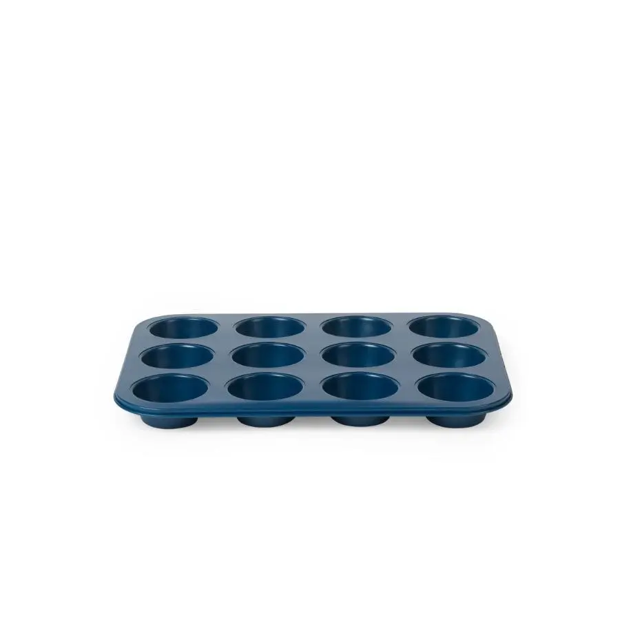 Salter Indigo 12 Cup Muffin Cooking/Baking Pan/Tray Carbon Steel Home Cooking