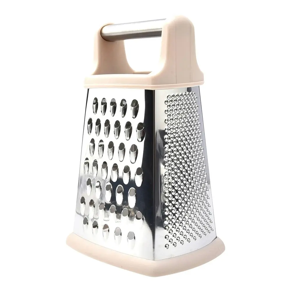 6x Porto Zest Stainless Steel/Plastic 21cm 4 Sided Food Grater Kitchen Utensil