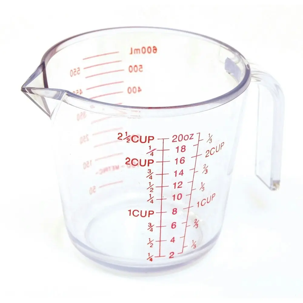 4x Cuisena 300ml Plastic Measuring Jug Powder/Liquid Baking/Kitchen Utensil CLR