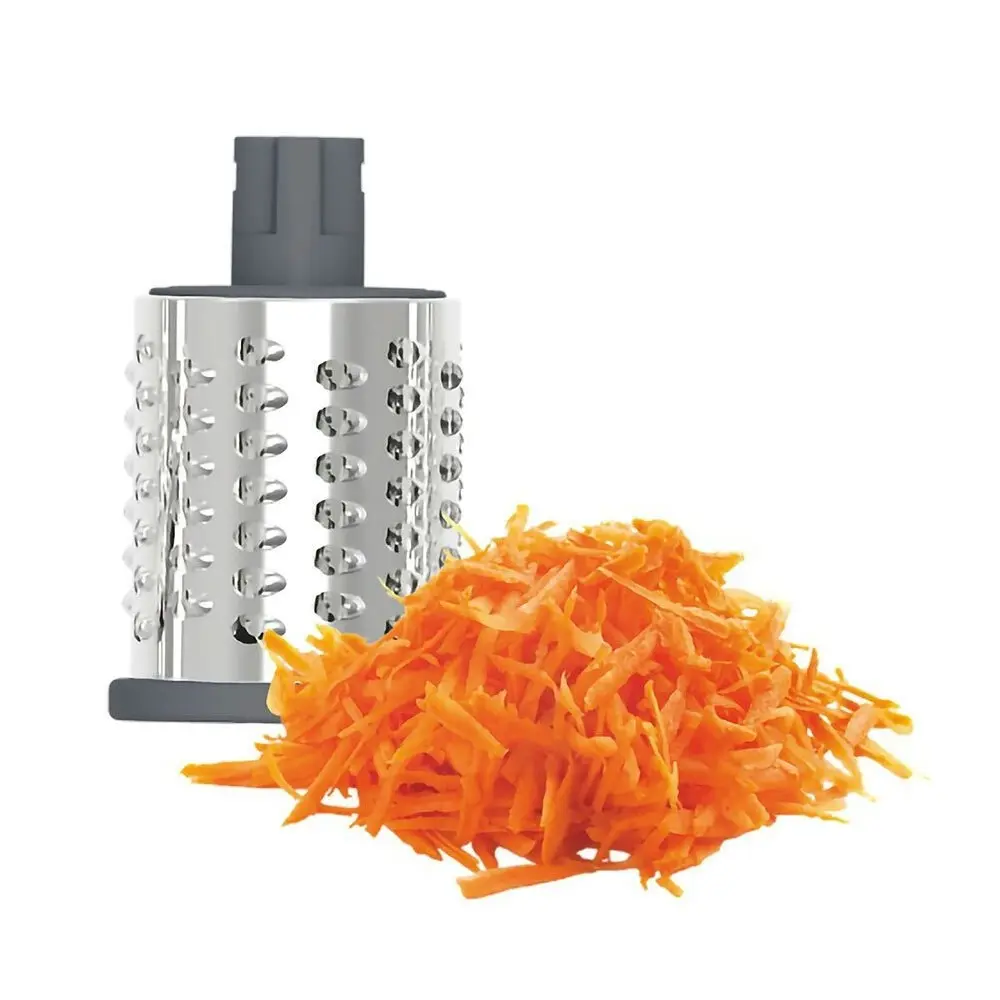 Appetito 3-Blade Drum Vegetable Grater/Slicer w/Lockable Suction Base White/Grey