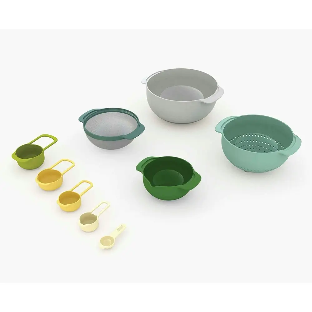 Joseph & Joseph Nest9 Plus Opal Cooking Compact Measuring Cup And Bowls Set