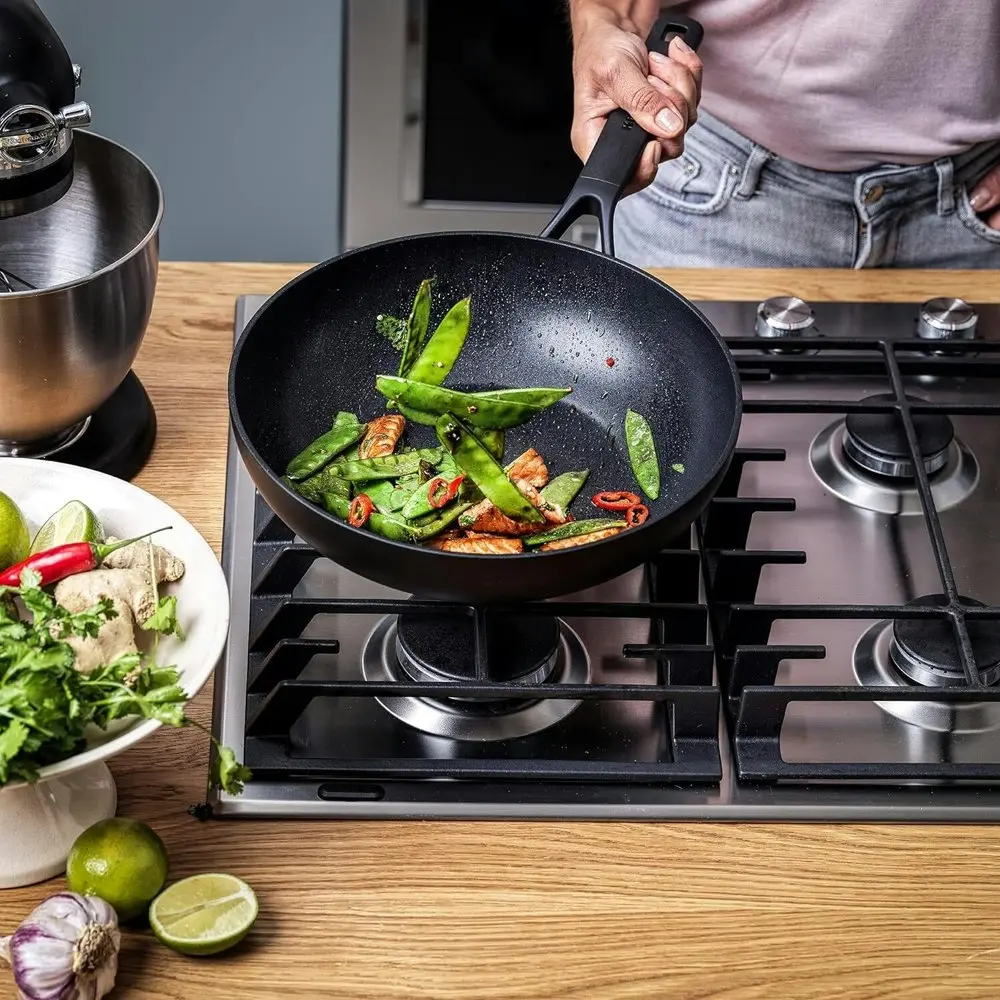 KitchenAid Classic Forged Non Stick Open Wok Pan 28cm Home Kitchen Cookware