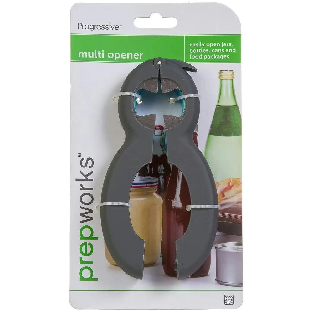 2x Progressive Prepworks 6in1 Manual Multi Lid/Can Bottle Opener Handheld Black