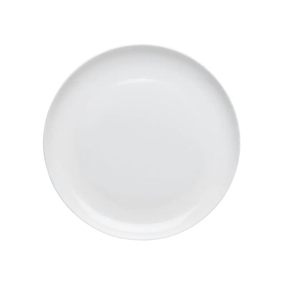 12pc Ecology Canvas Coupe Fine Bone China Dinner/Side Plate/Bowl Tableware White