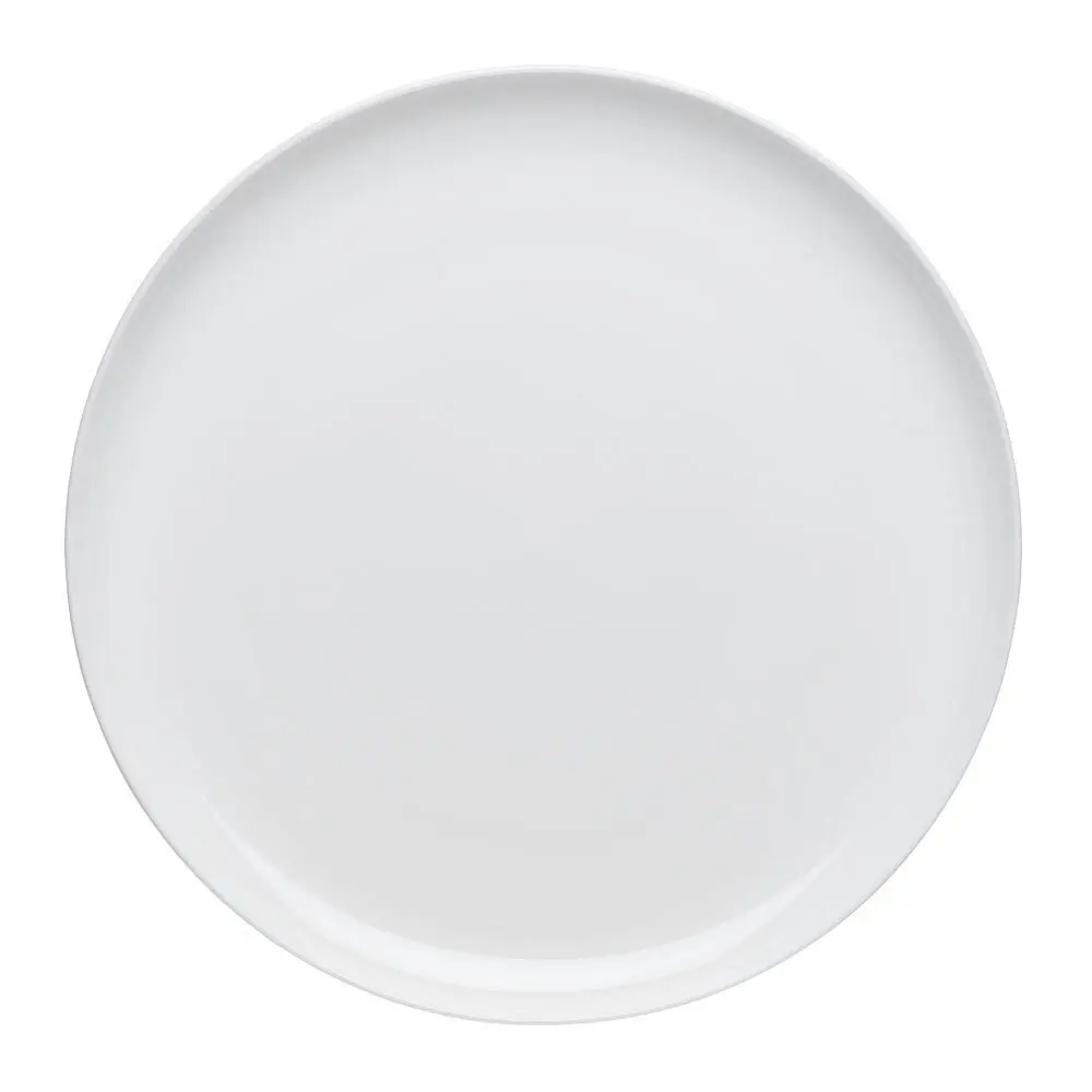 12pc Ecology Canvas Coupe Fine Bone China Dinner/Side Plate/Bowl Tableware White