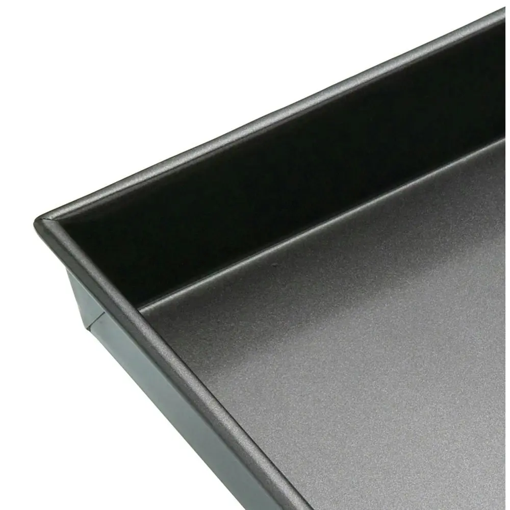 2x MasterCraft 35x24cm Heavy Base Non-Stick Rectangular Deep Cake Pan Baking BLK