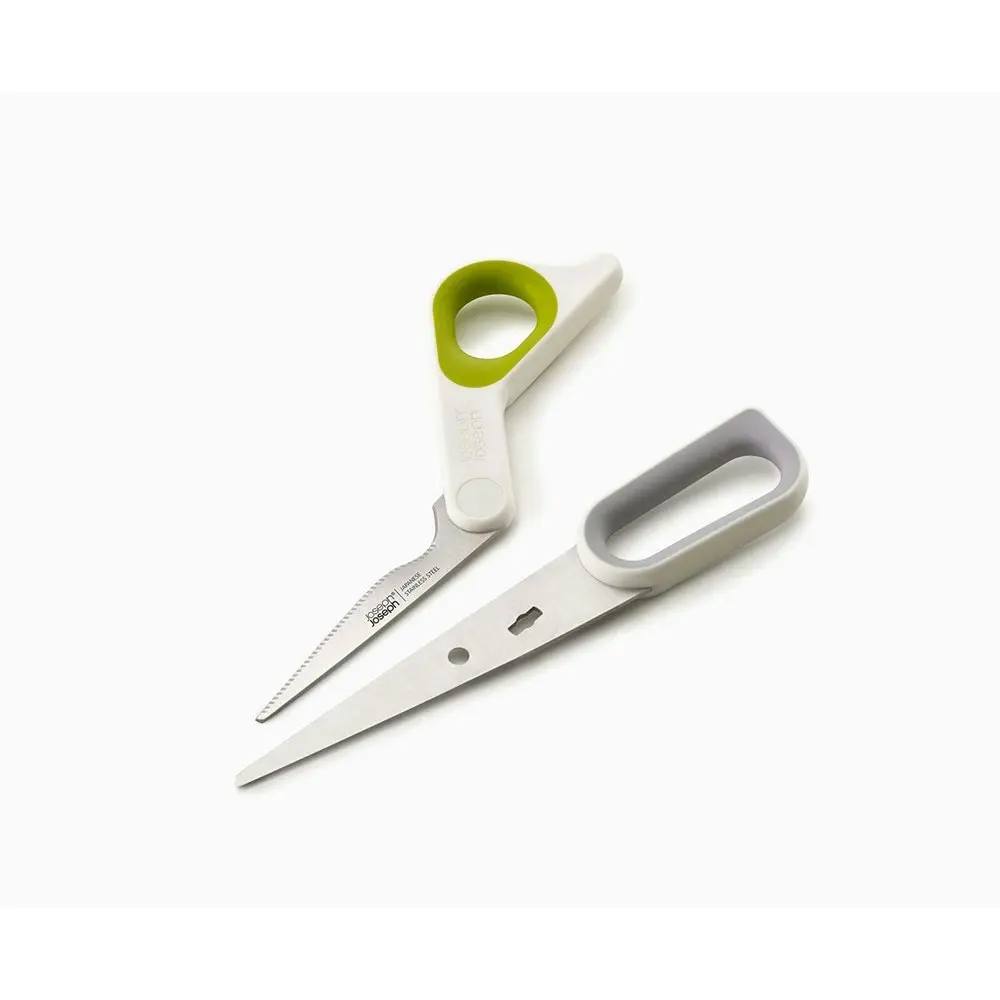 Joseph & Joseph PowerGrip All-Purpose Heavy Duty Serrated Kitchen Scissors Grey