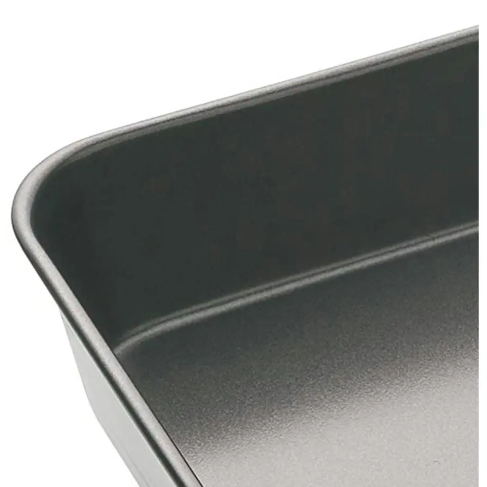 2x MasterCraft 39x28cm Heavy Base Deep Non-Stick Roasting/Baking Pan Large Black