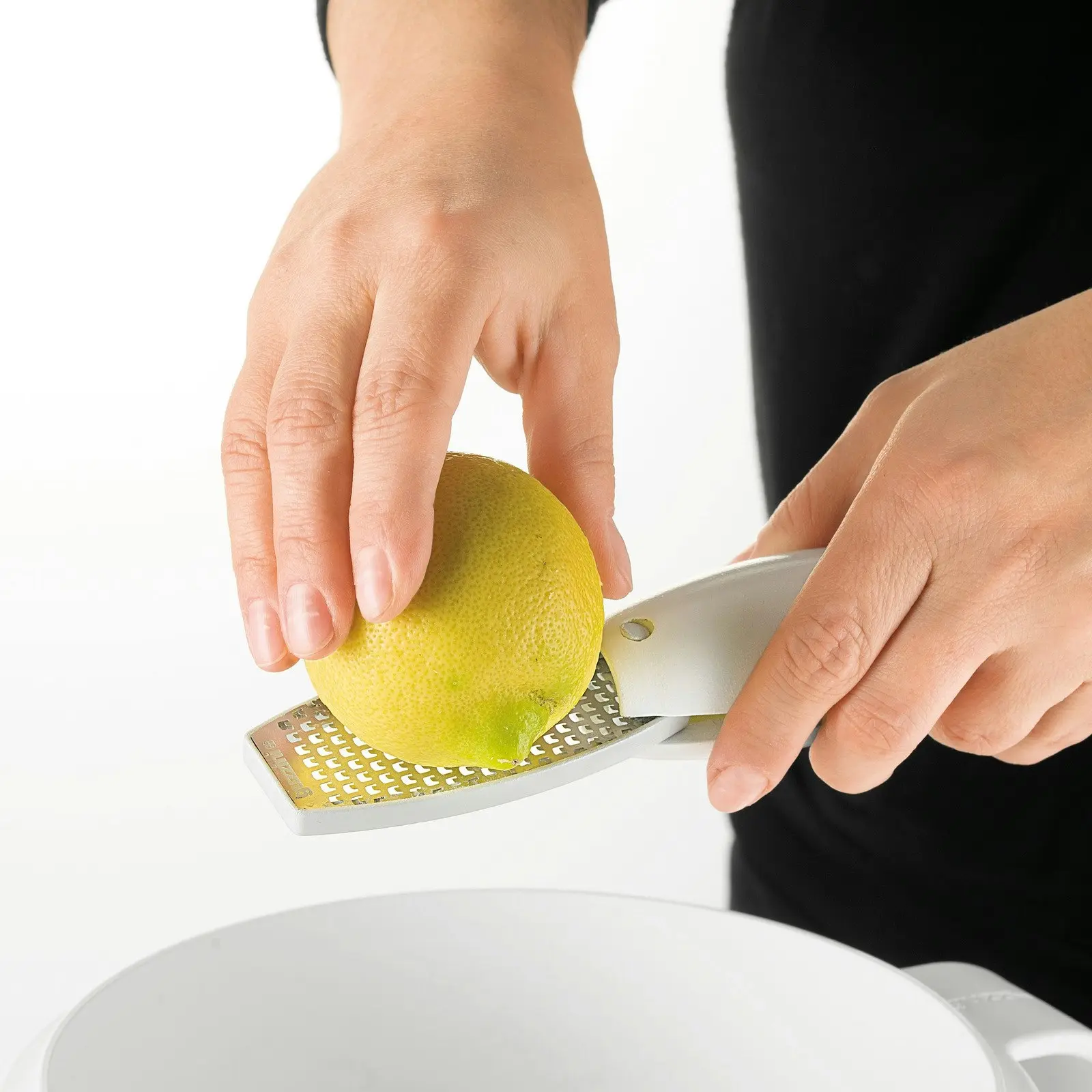 Guzzini Squeeze & Grate 16.5cm Stainless Steel Manual Lemon Juicer & Zester Grey