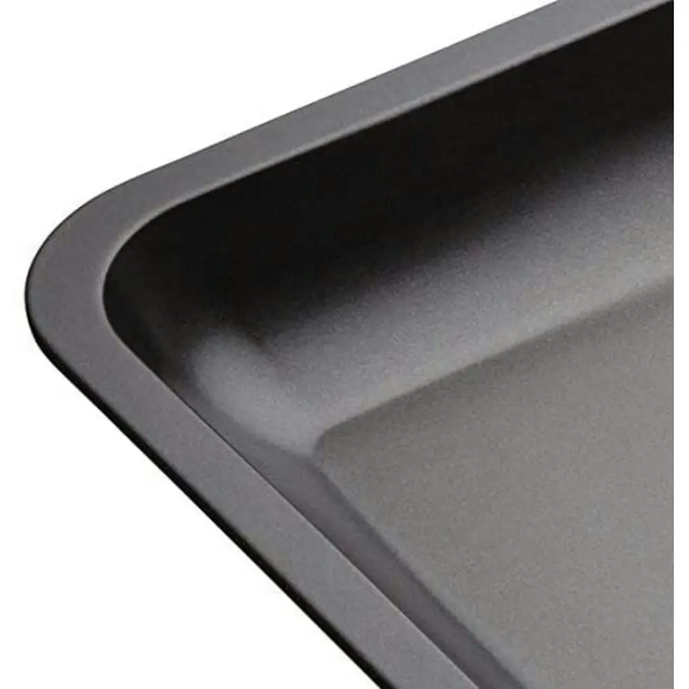 2x MasterCraft 39x31cm Heavy Base Non-Stick Roasting Pan Baking Tray Large Black