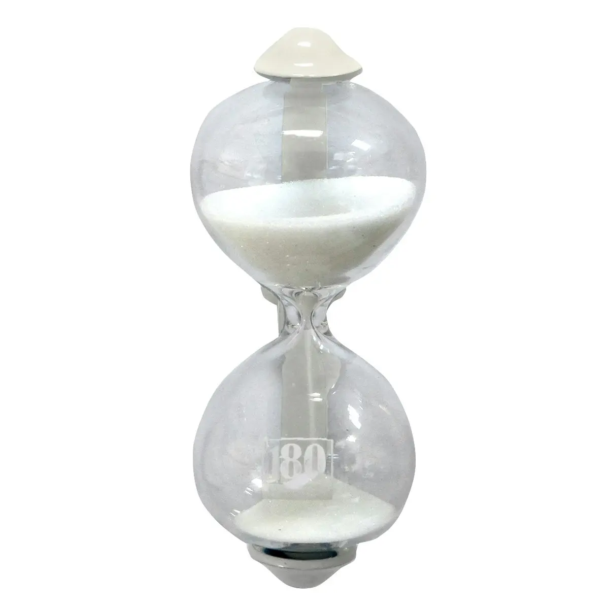 2x Dulton Magnetic 8.5cm Sandglass 3-Minute Kitchen Timer/Clock Hourglass Ivory