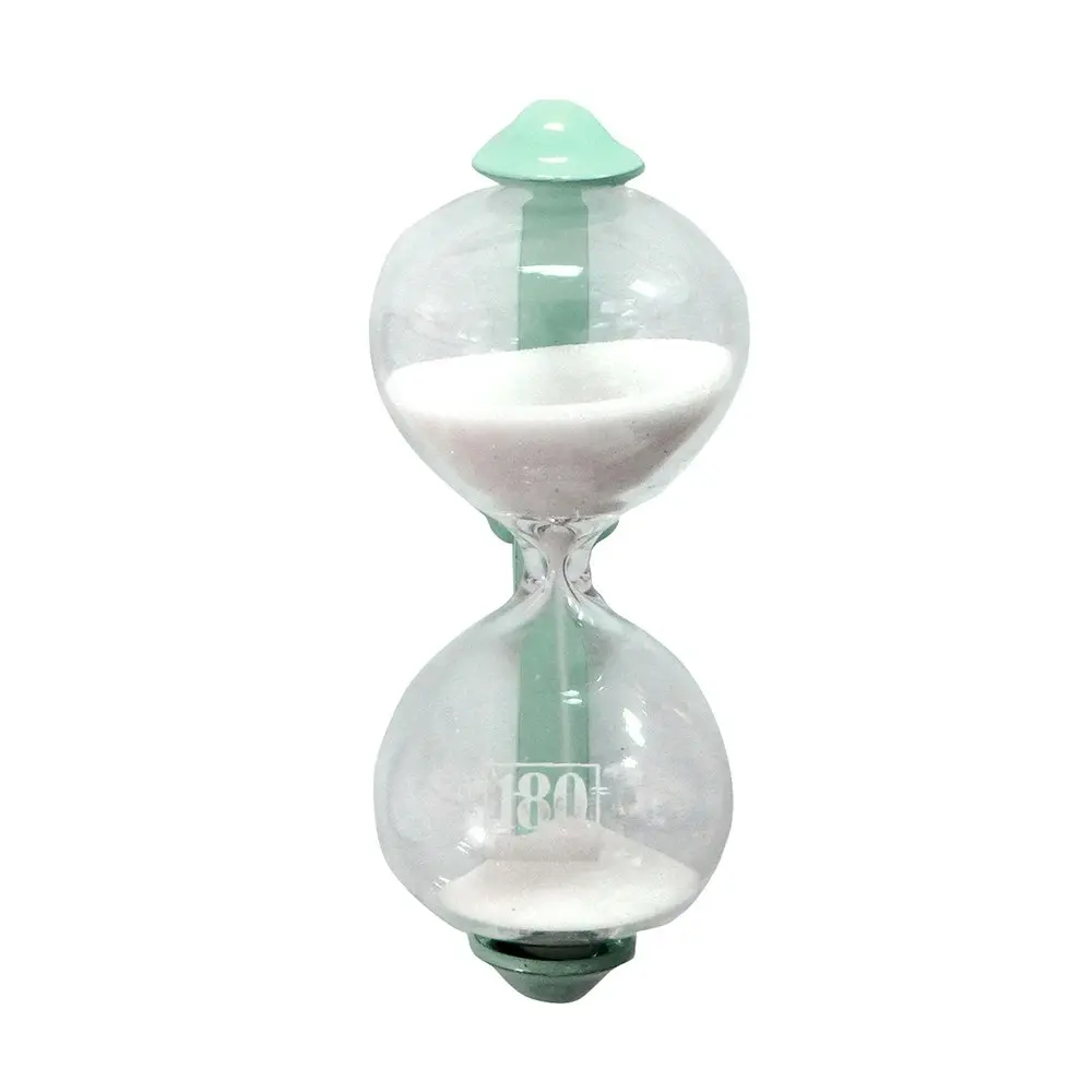 2PK Dulton 3 Minute Magnetic Sandglass Kitchen/Cooking Hourglass/Sand Timer Mint