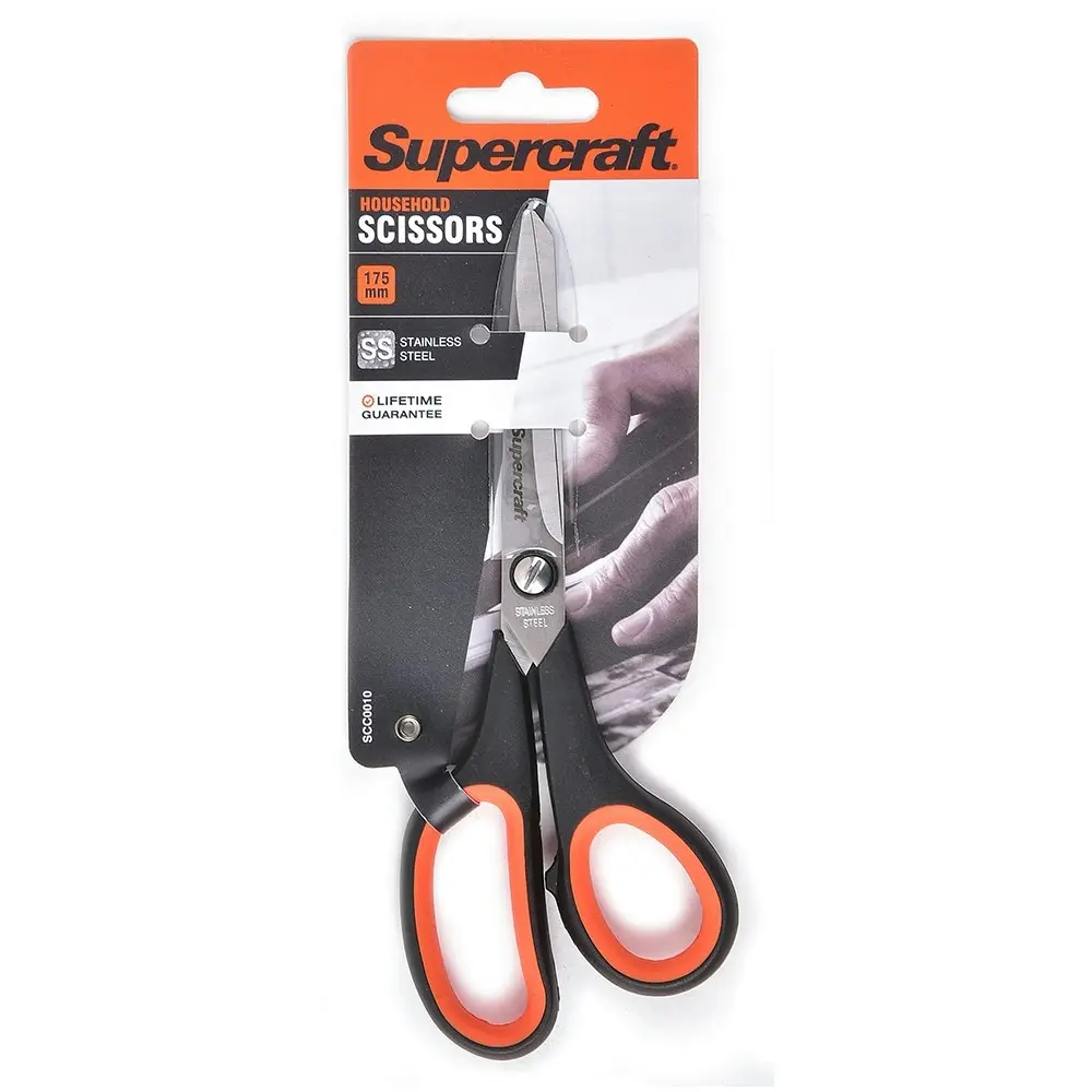 2x Supercraft General Purpose Heavy Duty Home Scissors Stainless Steel 175mm