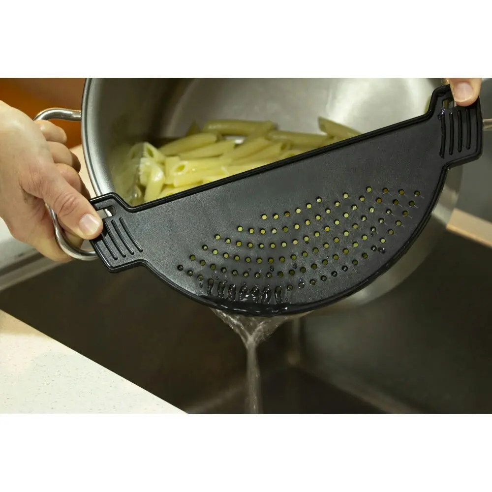 Cuisena Kitchen Noodles Food Pasta Plastic Strainer for 21cm Pots/Cookware Black