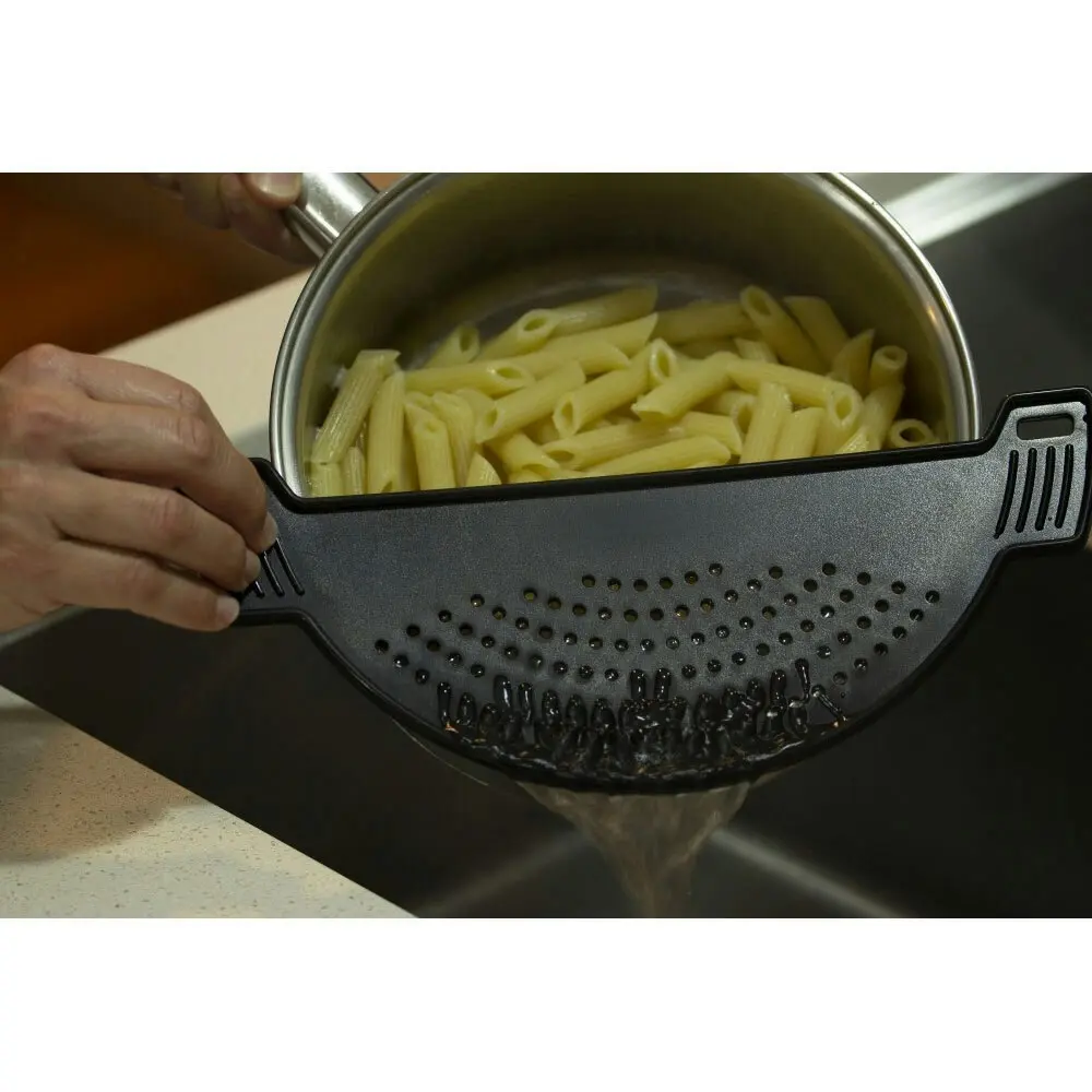 Cuisena Kitchen Noodles Food Pasta Plastic Strainer for 21cm Pots/Cookware Black