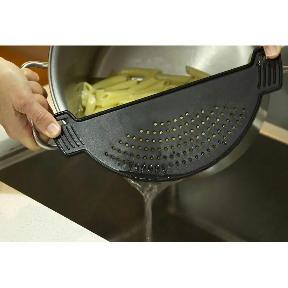 Cuisena Kitchen Noodles Food Pasta Plastic Strainer for 21cm Pots/Cookware Black