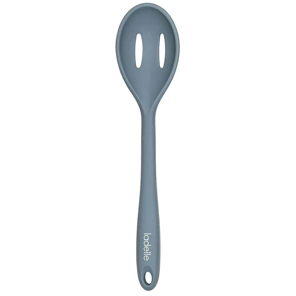 2x Ladelle Craft Blue Kitchenware Silicone Slotted Spoon Cooking/Serving Utensil