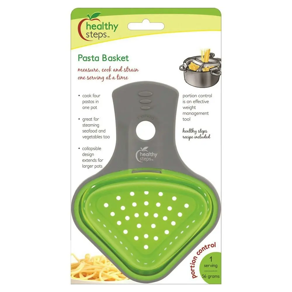 2x Jokari Healthy Steps 17cm Pasta Basket Food Strainer/Sifter Utensil GRN