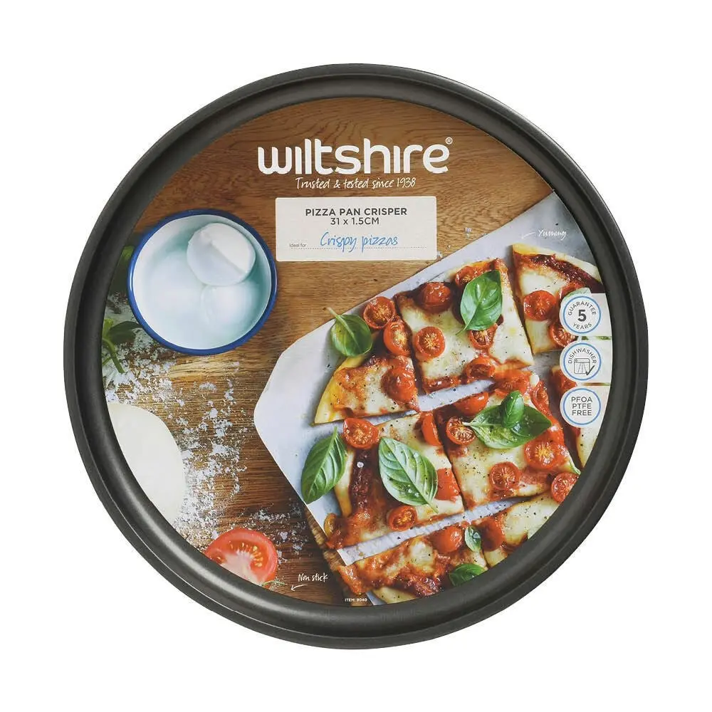 Wiltshire Easybake Round Oven/Dishwasher Safe Pizza Pan Crisper 31x1.5cm